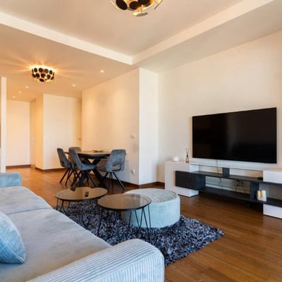 Alquiler de un apartamento amueblado de 3 habitaciones, 82 m², con vista al río, BW Arcadia, Belgrado, Serbia